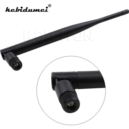 Kebidumei WiFi Antenna Aerial Wireless Router 2.4GHz 5dBi 802.11b/g RP-SMA Male for Mini PCI U.FL IPX to RP SMA Male Pigtail