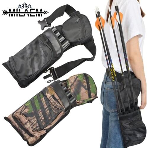 1 Piece Arrow bag 4 Tubes Arrow Quiver for Hunting Arrows Holder Bag with Adjustable Strap Hunting Archery Accessories