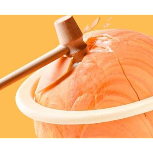 10 Pcs Wooden Hammers Toys for Chocolate Breakable Heart Mini Hammer Mallet HX6D