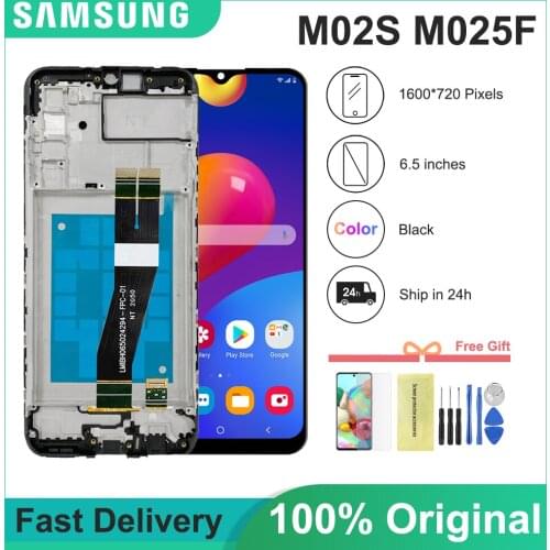 100% Original 6.5" LCD Replacement For Samsung Galaxy M02s M025 LCD A025M M025F/DS M027M Display Touch Screen Digitizer Assembly