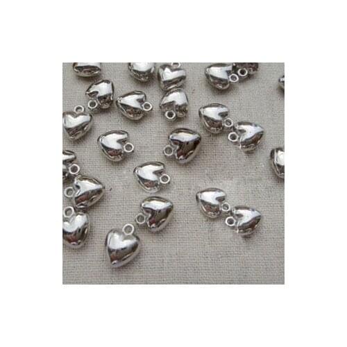 200pcs Love Heart Charm Drops&Pendants 8x6mm