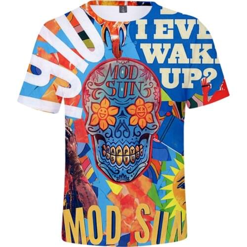 2021 Tracksuits MOD SUN Spring and Summer Preparatory Style Mens and Womens Street Clothes T-shirt Punk Style T-shirt