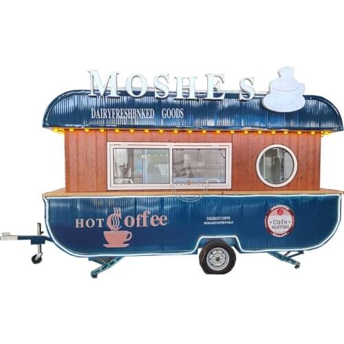 4M Mobile Street Cart Vendor Towable Food Hot Dog Vending Kiosk Trailer Boat Shape Manufacturers Sale