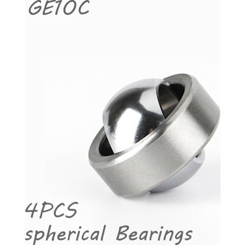 4pcs GE10C Spherical Bushing Plain Bearing for 10mm guide