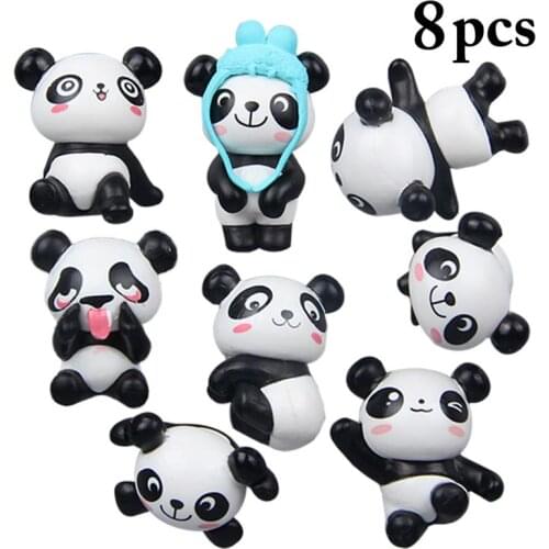 8PCS Refrigerator Magnet Lovely Cute Panda Fridge Magnet Fridge Decoration