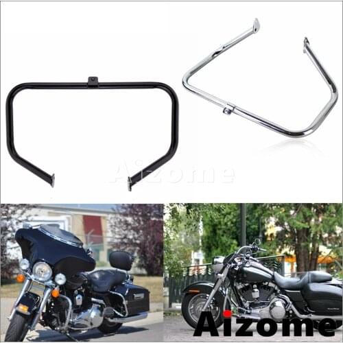 1-1/4" Crash Bar Steel Highway Engine Guard for Harley Touring Road King Street Glide FLHR FLHTK FLHTCU FLHX FLHXS FLHT 1997-08