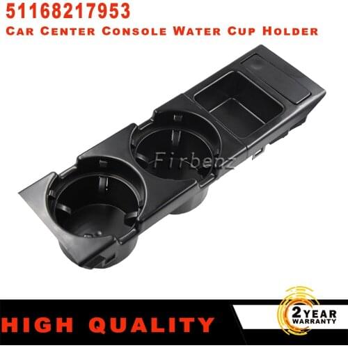 Car Center Console Water Cup Holder Beverage Bottle Holder Coin Tray For Bmw 3 Series E46 318I 320I 98-06 51168217953 Black