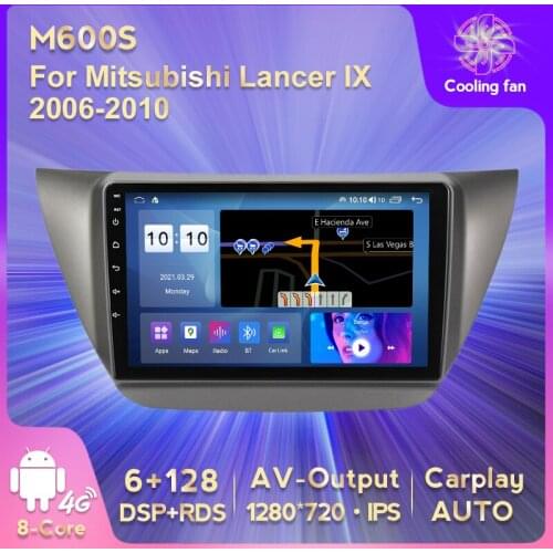 IPS HD 1280*720 Android 11 Car GPS Navigation DVD Multimedia Player for Mitsubishi Lancer IX 2006-2010 Carplay AUTO AV Output BT