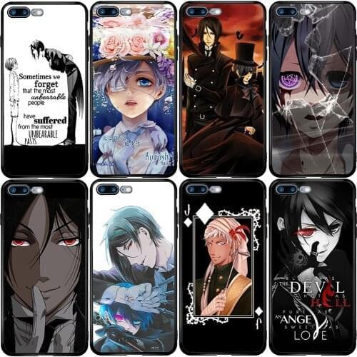 Phone Case for Xiaomi Redmi Note 10 9 9S 9A 8 8T 7 6 7A 6A 5A 5 A1 A2 A3 Pro Max Plus Lite Black Butler Kuroshitsuji