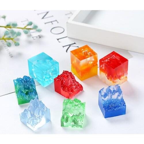 Double-side Snow Mountain Mold Epoxy Resin Silicone Mold Micro Landscape Craft