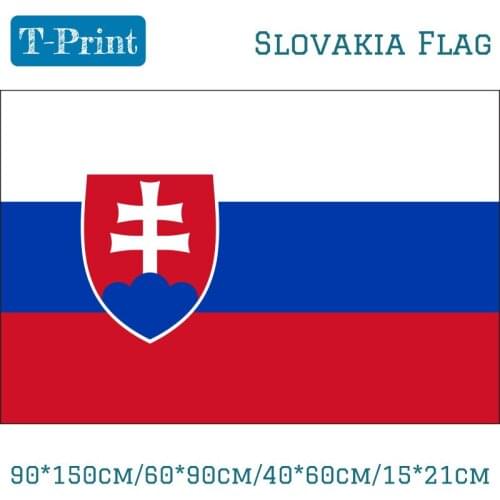 5pcs Flag 90*150cm/60*90cm/40*60cm/15*21cm Slovakia Flag Slovak Banner 3*5ft For World Cup National Day Sports meeting Gift