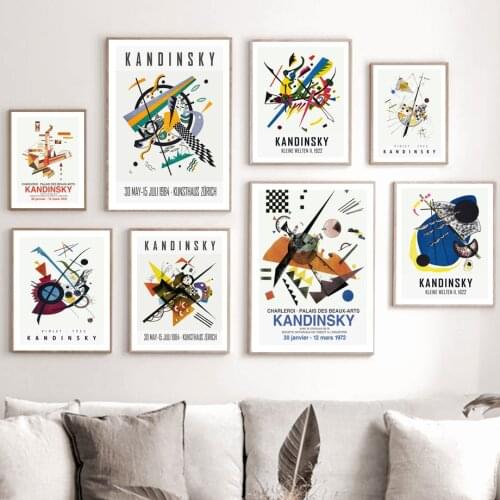 Kandinsky Modern Line Geometric Wall Art Canvas Painting Nordic Posters And Prints Wall Pictures For Living Room Vintage Decor