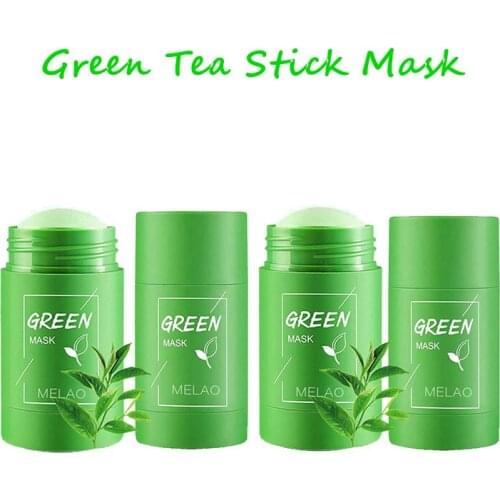 Korea Green Tea MaskStick Green Tea Extract Deep PoreCleansing Moisturizing Skin Brightening RemovesBlackheads Acne Treatment4PC