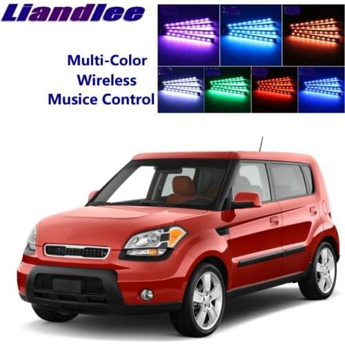 LiandLee Car Glow Interior Floor Decorative Atmosphere Seats Accent Ambient Neon light For KIA Soul AM 2008~2013
