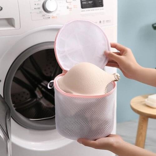 Hot Sales Laundry Bag Dense Mesh Anti-scratch Polyester Elastic Zipper Washing Bag for Home