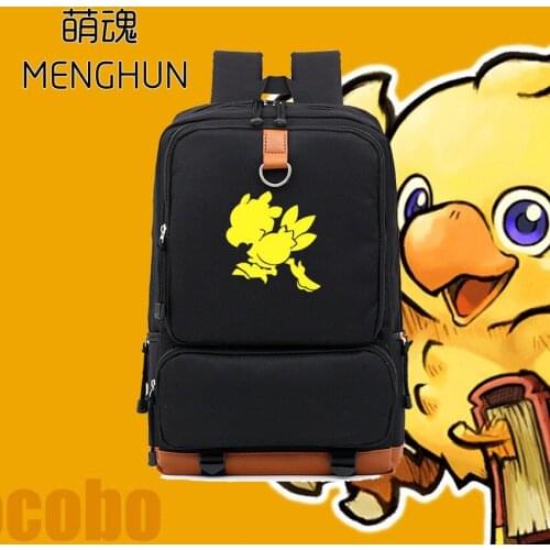 Kawaii Japanese Game Final Fantasy Chocobo cute printing backpack school bag durable nylon game fans backpack FF props NB116