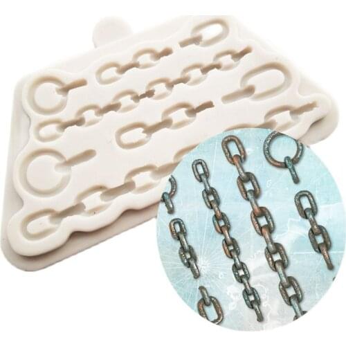 New Iron Chain Rope Silicone Cake Mold Fondant Cake Decoration Chocolate Candy Mold DIY Baking Tool Pastry Mold Lace Mat k882