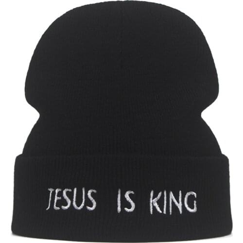 New Jesus Is King embroidery winter warm Kanye West Sunday Service fashion Beanies Knitted Skullies Caps Hip hop Hat Bonnets