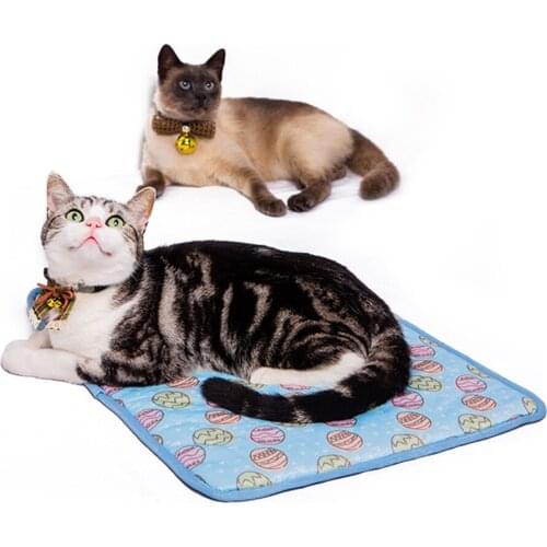 Summer Pet Dog Cooling Mat Breathable Washable Dog Bed Pad Moisture-Proof Blanket Sofa Floor Cushion for Pets Sleeping Ice Pads