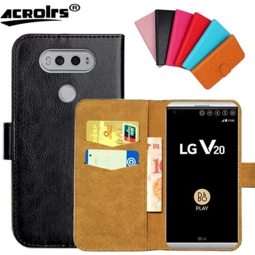 Original Case For LG V10 V20 V30 V40 V50 Case Flip Slots Leather Wallet Cases protective shell Cover Phone Bag