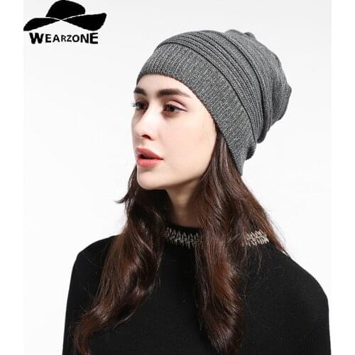 Fall winter Women Skullies beanie Hat female Cotton Cap thin Knit hat Girl hat Cord Bow Brand New 2017