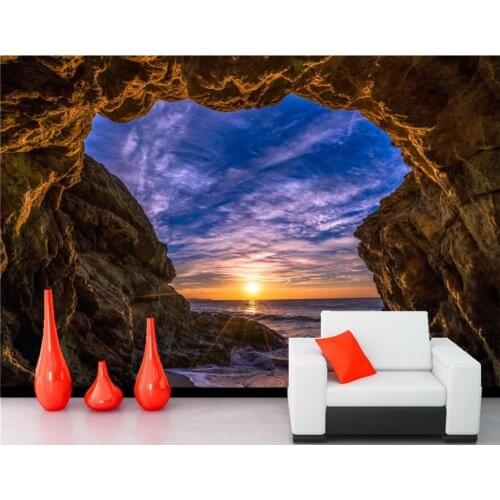 Custom wall scenery wallpaper,Sunrises and sunsets Nature wallpapers papel de parede,living room TV sofa wall bedroom wallpaper