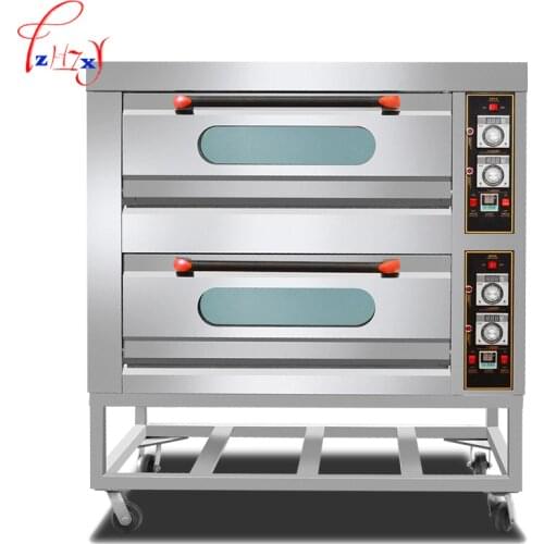 Commercial large-scale two four-plate regular bread oven digital multi-function cake pizza oven 220/380V 13.6KW
