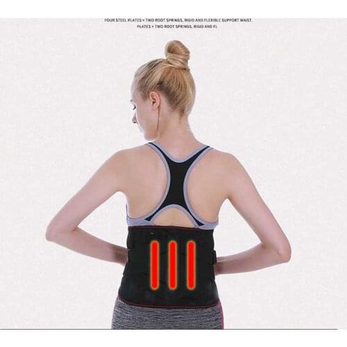 Widened Tourmaline Self-Heating Unisex Waist Belt Kyphosis Humpback Prevent Posture Corrector Back Brace Support With 3 Pads