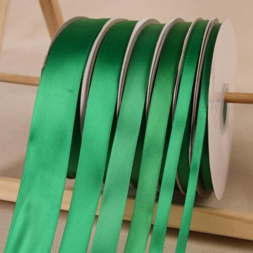 A Roll Green 100 Yards Ribbon Polyester Satin Fabric Ribbon Wedding Party Prom Home Decoration Gift Wrap Ribbons DIY Accessories