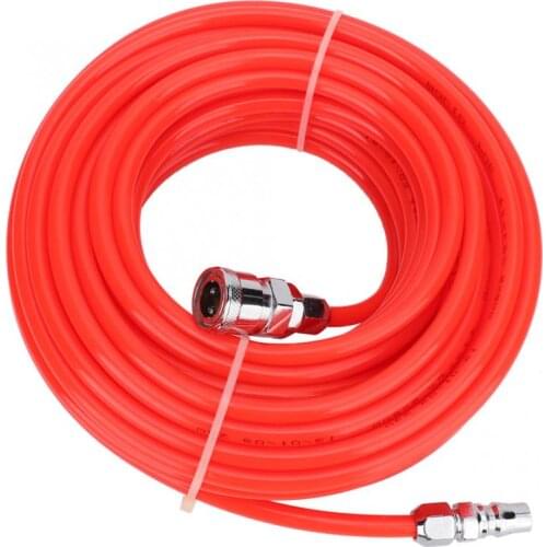 15M Red I.D 5mm O.D 8mm High Pressure Flexible Air Compressor Hose With Male/Female Quick Connector Pneumatic Hose
