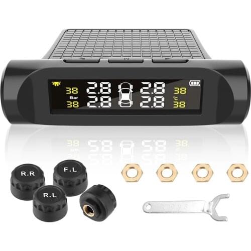 Car TPMS Tyre Pressure Monitoring SystemTyre Pressure Battery Digital LCD Display Auto Security Alarm Systems