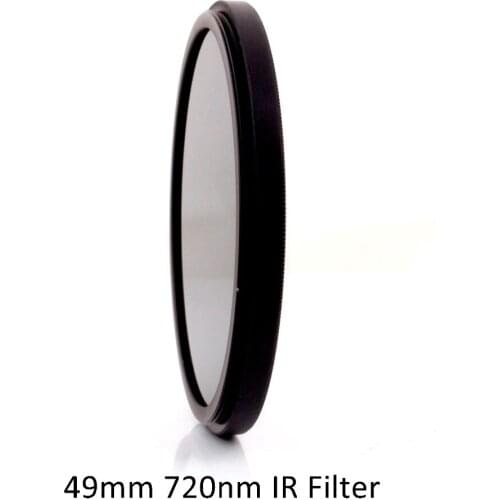 49mm 720nm R72 Infrared IR Optical Grade Glass Filter for Camera Lens