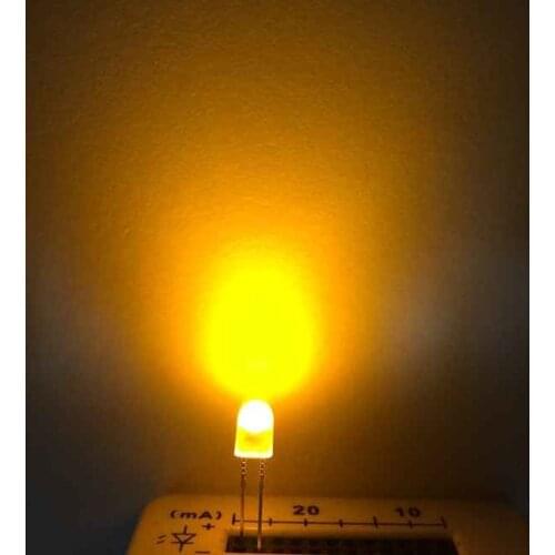 5MM LED Light-Emitting Diodes Yellow Glow Yellow Light Highlighted Luminous Tube