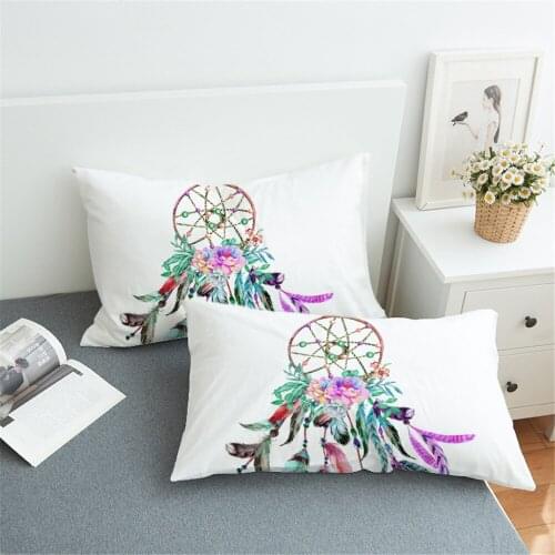 1pcs Dream Catcher Pillow Case Brown Boho Pillowcase Watercolor Bohemia Envelope Pillow Covers Home 50cmx75cm