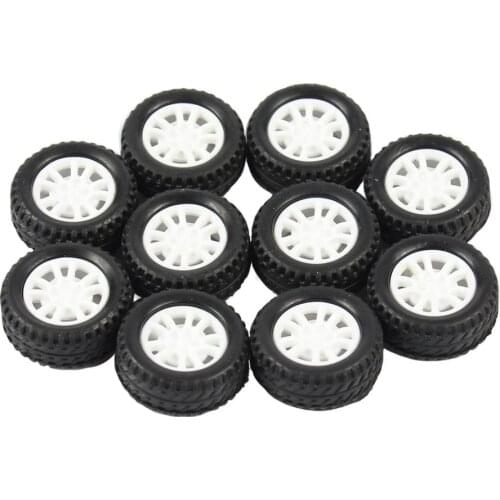10Pcs 20*8*1.9mm Rubber Hollow Tire Car Wheel Model Wheels DIY Toy Accessory for Car F17678