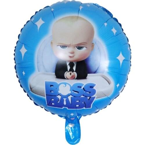 10pcs 18inch Round Baby boss Birthday Party Theme Foil Helium Balloons Kids Birthday Party Decorations Supplies Air Globos Ball