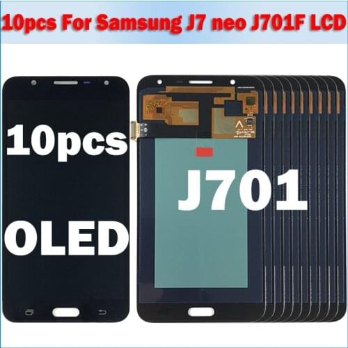 10pcs OLED For Samsung Galaxy J701 LCD Display J7 Neo J701 J701F J701M J7 Core LCD Display Touch Screen Digitizer Assembly