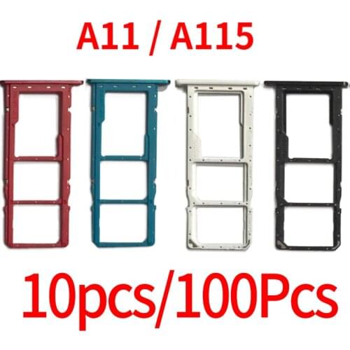 10pcs/lot Sim Card Holder Slot Micro SD Card Tray Replacement Part for Samsung Galaxy A11 A115 New In Stock