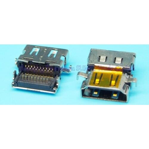 30pcs/lot 19Pin HDMI USB Jack HDMI HD Interface For acer dell hp lenovo etc Laptop HDMI Connector Sink Series