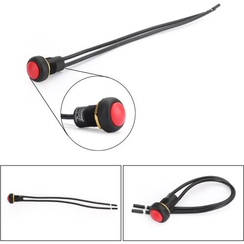 Areyourshop 1Pcs Industrial Grade Waterproof Push Button Switch Self Locking w/Wire