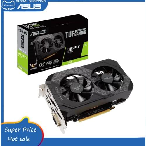 Asus TUF Gaming GeForce® GTX 1650 4GB GDDR6 HDMI DP DVI Gaming Graphics Card (TUF-GTX1650-O4GD6-P-GAMING )