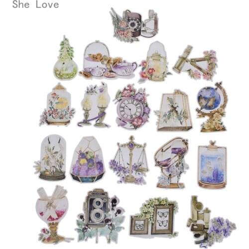 Chzimade 20pcs Retro Daily Necessities Scrapbooking Stickers DIY Craft Photo Albums Decor