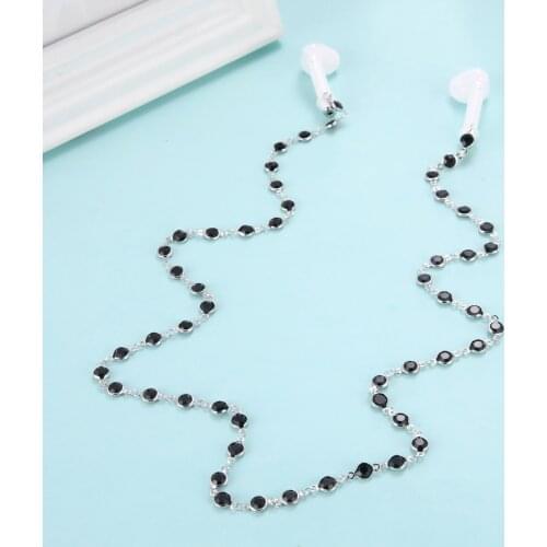 Teamer Earphone Holder for Airpods Chain Holder Wireless Earbud Chain Star Stone Anti-lost Earphone Necklace Accessories Jewelry