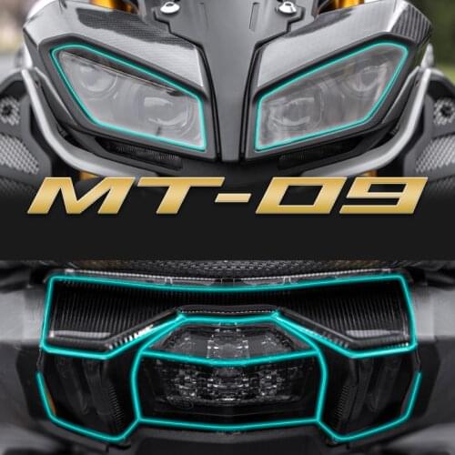 Motorcycle Sticker Car Sticker For YAMAHA MT09 MT 09 MT-09 Transparent Headlight Guard Headlight Protector film TPU waterproof