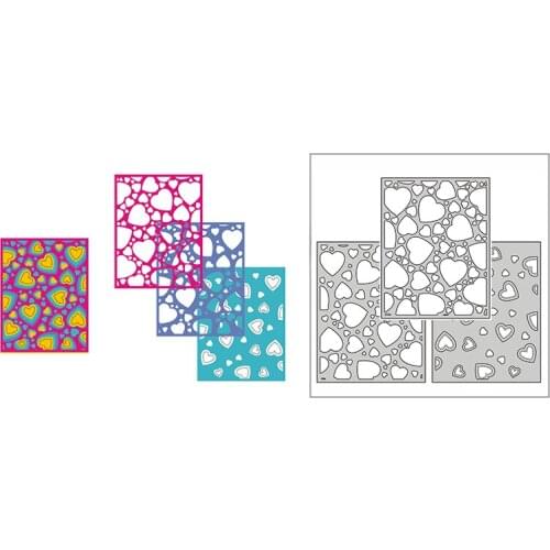 New 2021 Christmas Layering Hearts Plate Metal Cutting Dies for DIY Scrapbooking and Card Making Decor Embossing Craft No Stamps