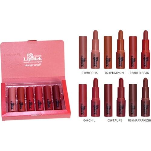 6 Colors Matte Lipstick Kit Lipstick Set Non-stick Long Lasting Waterproof Lip Gloss For Women Lip Make up Cosmetic