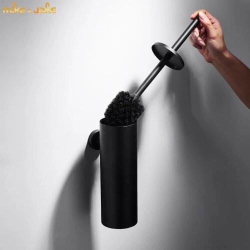 Stainless steel wall holder floor toilet brush Toilet creative floor toilet brush black Nordic toilet toilet toilet brush clean
