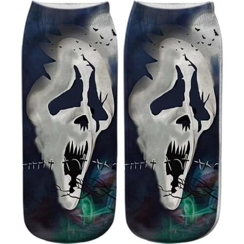 2021 New Mens Womens Socks Halloween Christmas 3D printed Socks Skull Pumpkin Skeleton Socks Summer Socks And Feet Bare Socks