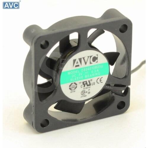 Original For AVC DS04010B05U 4010 4cm 4*4*1CM 40*40*10MM 5V 0.3A 2-pin server inverter cooling fans