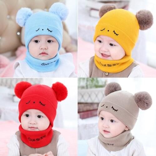Autumn/Winter Infant Hats Female Babys Woolen Hat Childrens Thicker Hedging Hat Warm Ear Cap Free size